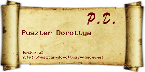Puszter Dorottya névjegykártya